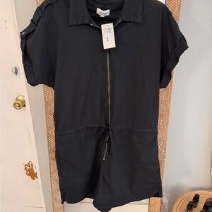 Pistola Black Zip-Up Romper